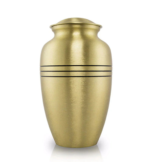 Classic Three Bands Bronze Cremation Urn