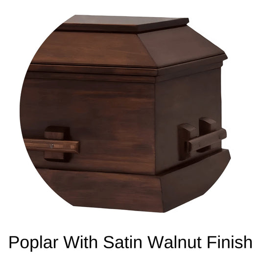 Symphony Poplar Casket with Satin Walnut Finish