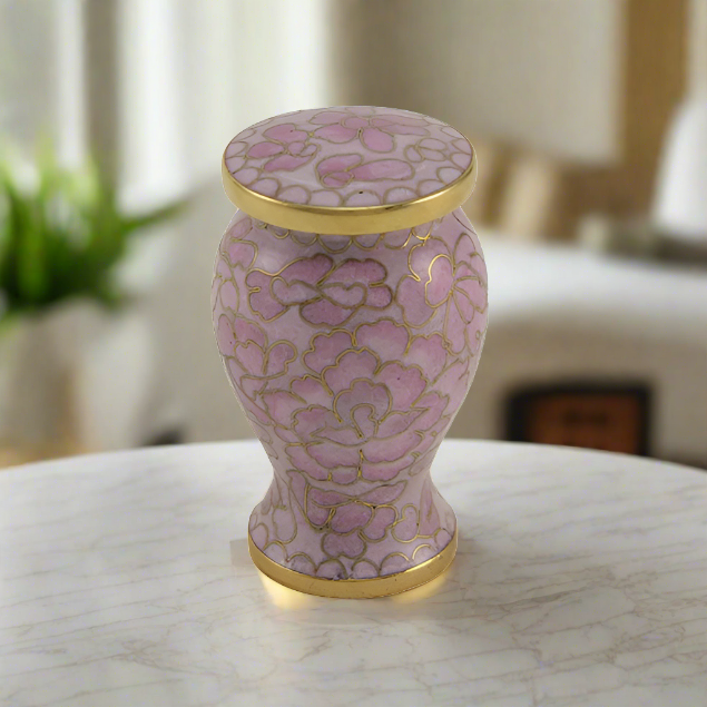 Pink Petal Cremation Urn | Adult Ashes | Engravable