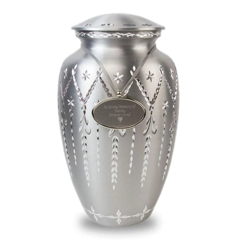 Garland Cremation Urn | Adult Ashes | Engravable