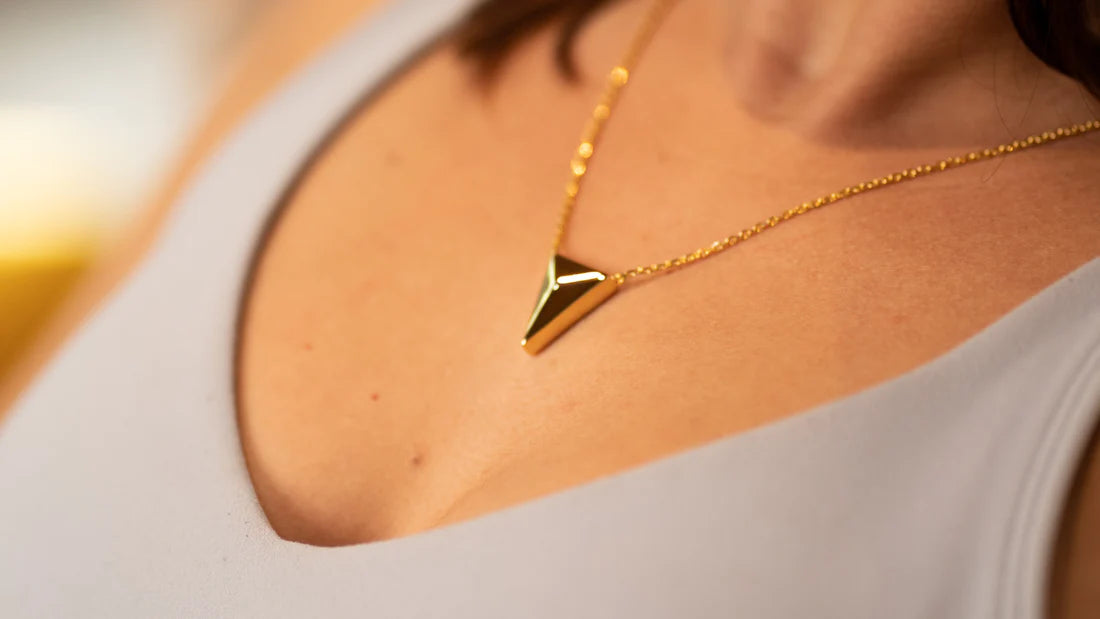 Pyramid Cremation Urn Necklace