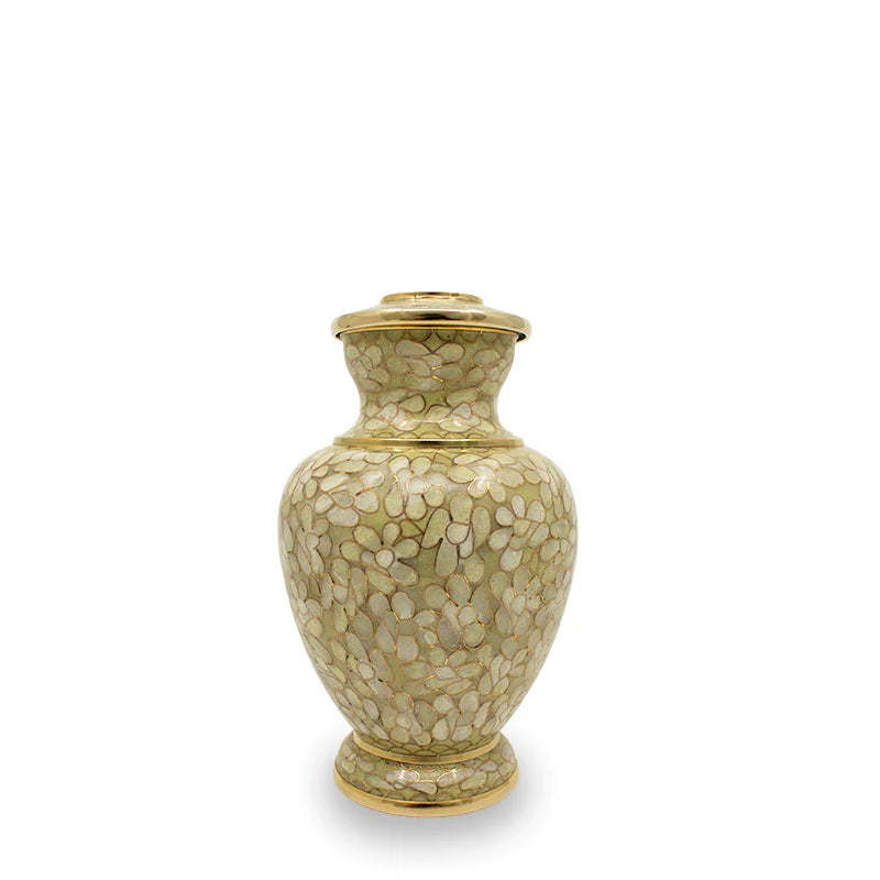 Floral Cloisonne Cremation Urn | Adult Ashes | Engravable
