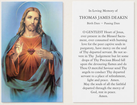 Funeral Prayer Cards