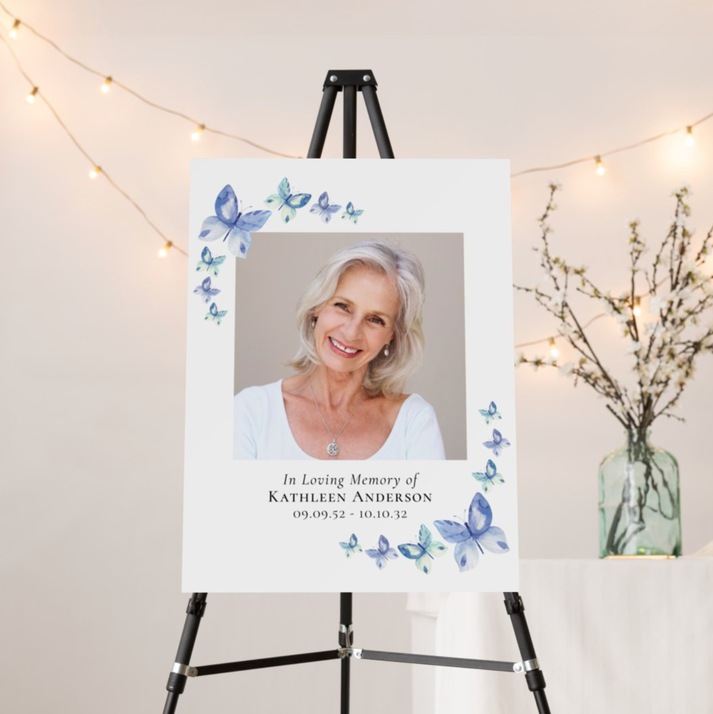 Photo Memorial Service Poster
