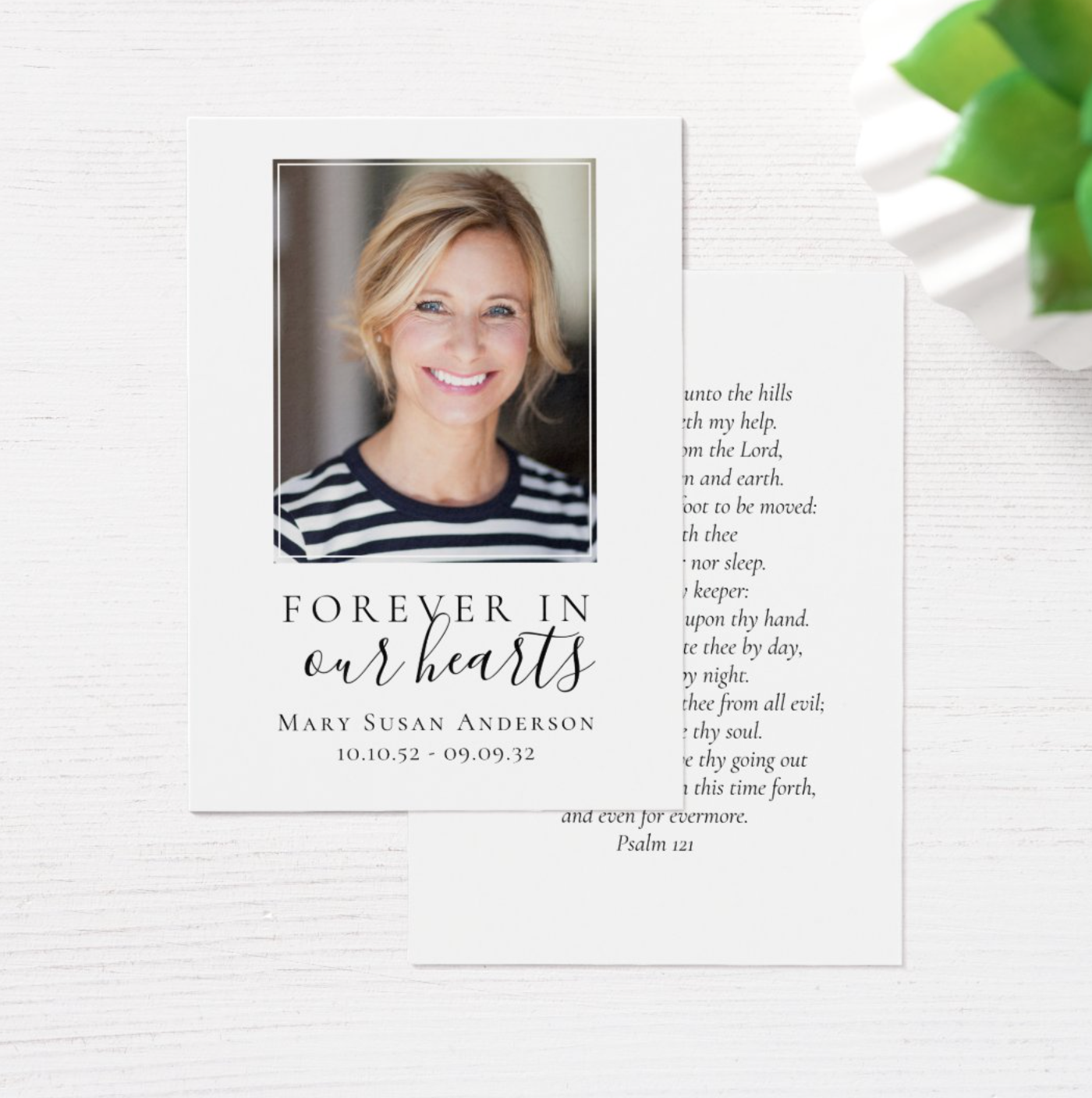 Funeral Prayer Card