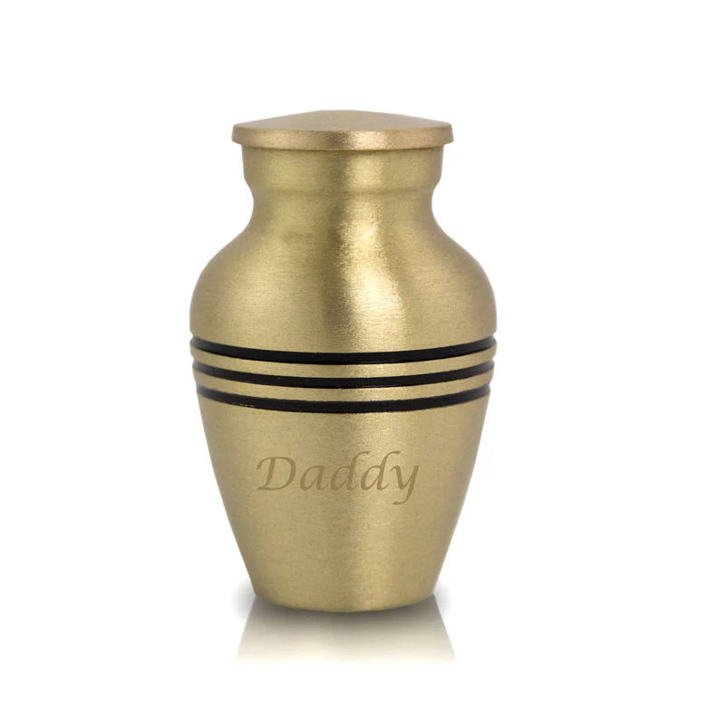 Classic Three Bands Bronze Cremation Urn