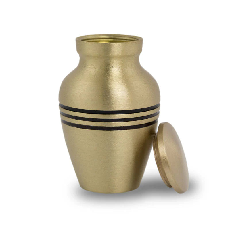 Classic Three Bands Bronze Cremation Urn