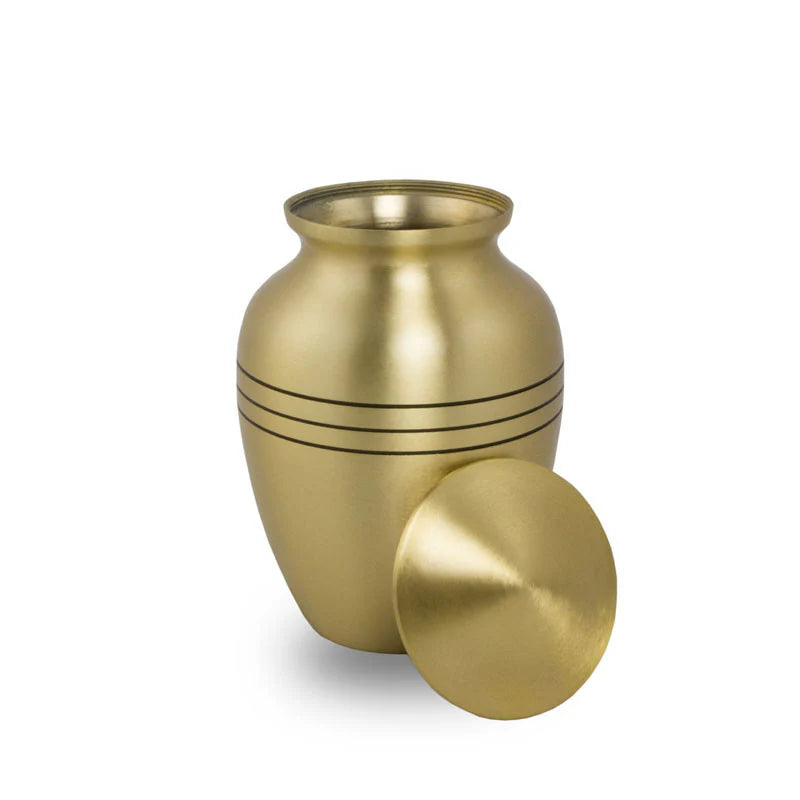 Classic Three Bands Bronze Cremation Urn