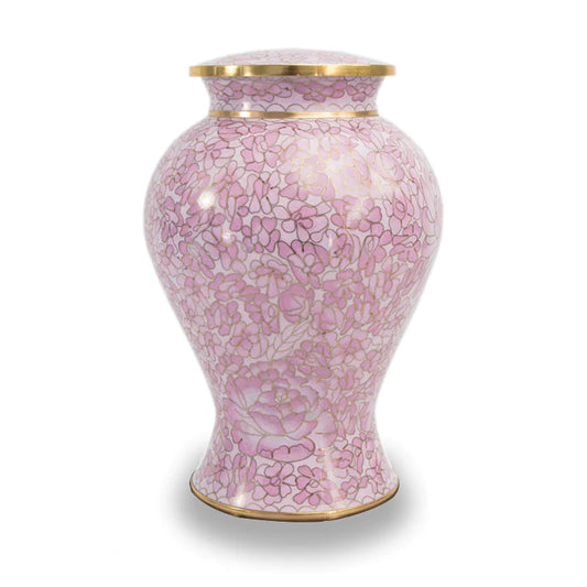 Rose Cloisonne Cremation Urn