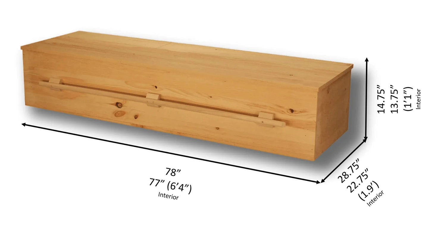pine casket dimensions