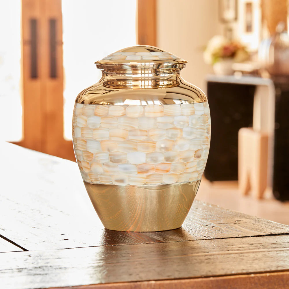 Mother of Pearls Cremation Urn