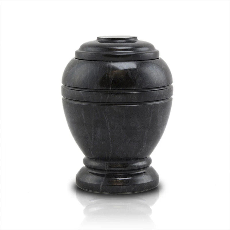 Ringed Marble Cremation Urn | Adult Ashes | Engravable