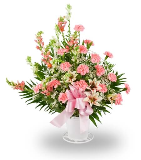 Sympathy flower basket
