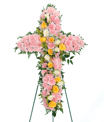 Funeral Cross Flowers
