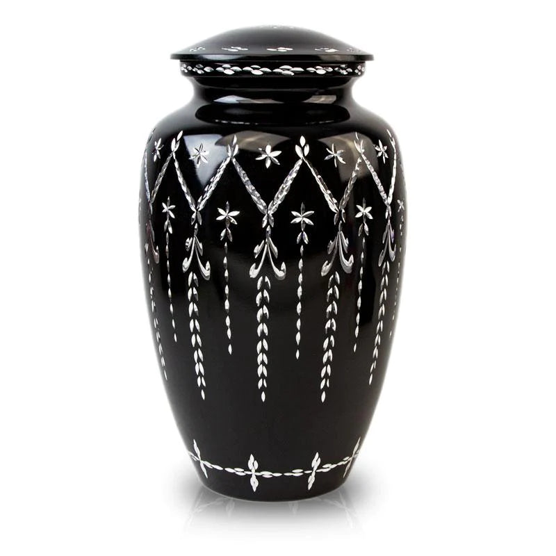 Black Garland Cremation Urn