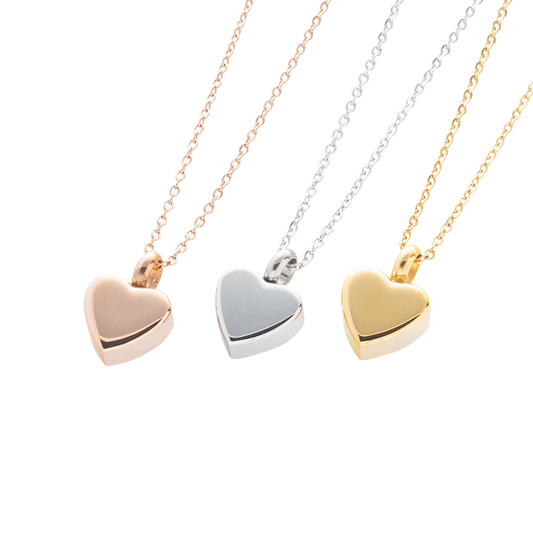 Three different options of our Memorial Cremation Urn Necklace