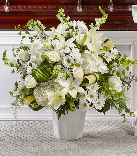 Sympathy flower basket