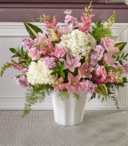 Sympathy flower basket