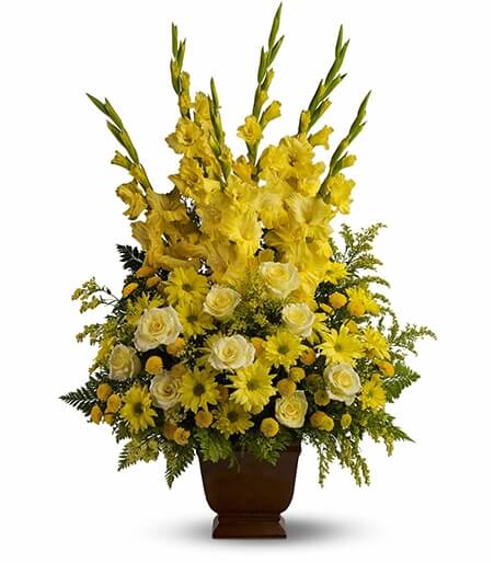 Sympathy flower basket