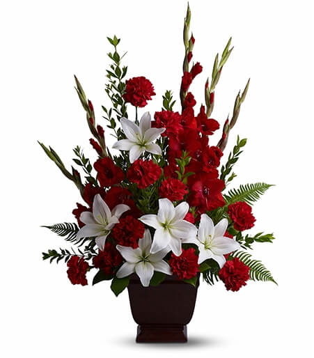 Sympathy flower basket