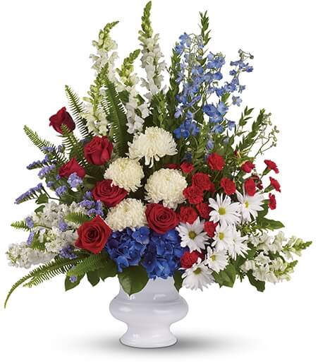 Sympathy flower basket