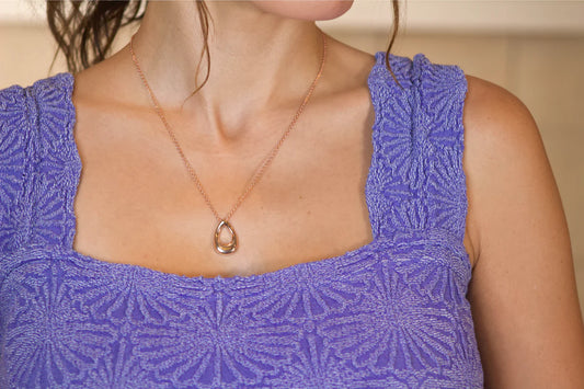 Hollow Teardrop Memorial Cremation Urn Necklace