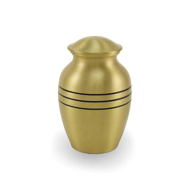 Classic Three Bands Bronze Cremation Urn