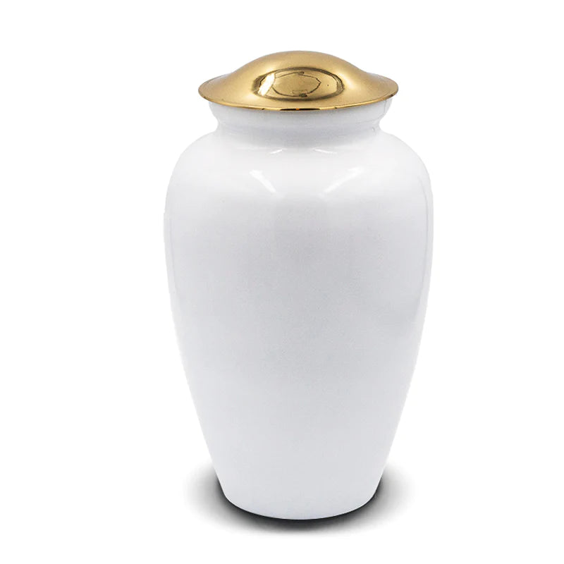White Serenity Classic Cremation Urn