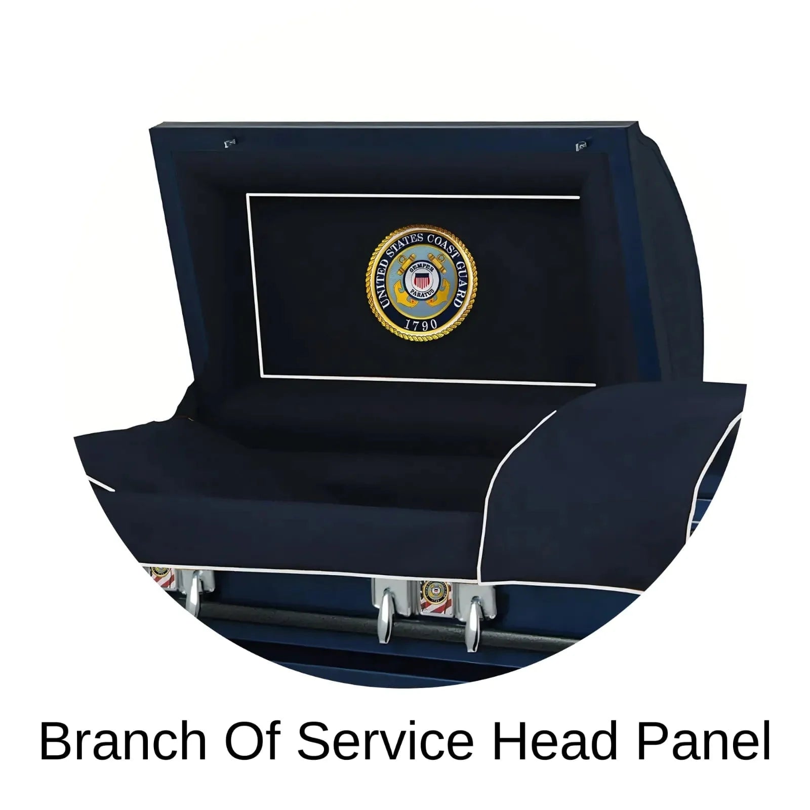 Coast Guard Casket with Branch of Service Head Panel