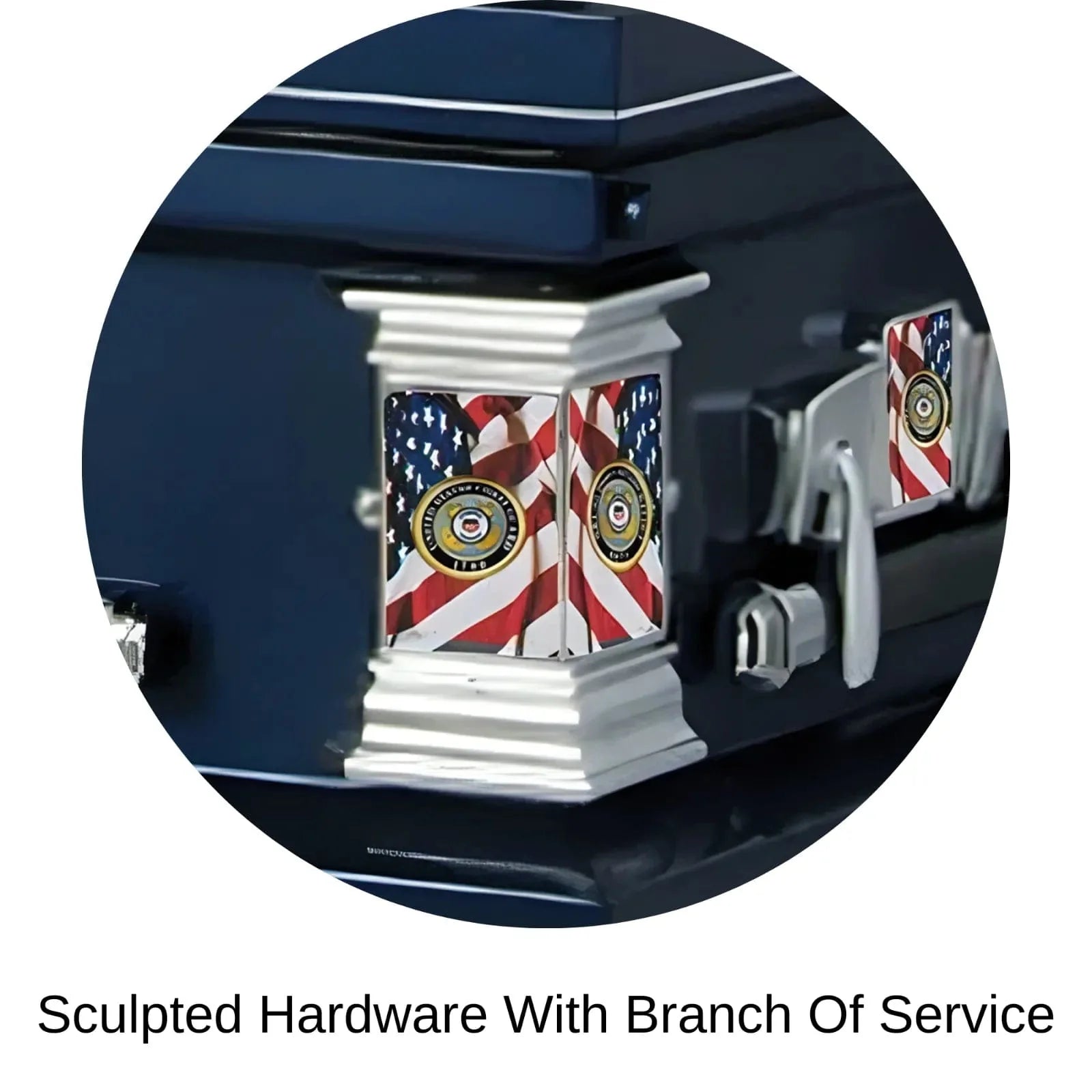 Coast Guard Casketm | Sculpted Hardware with Branch of Service