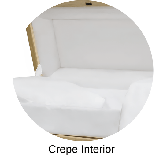 Crepe Interior | Pine Casket