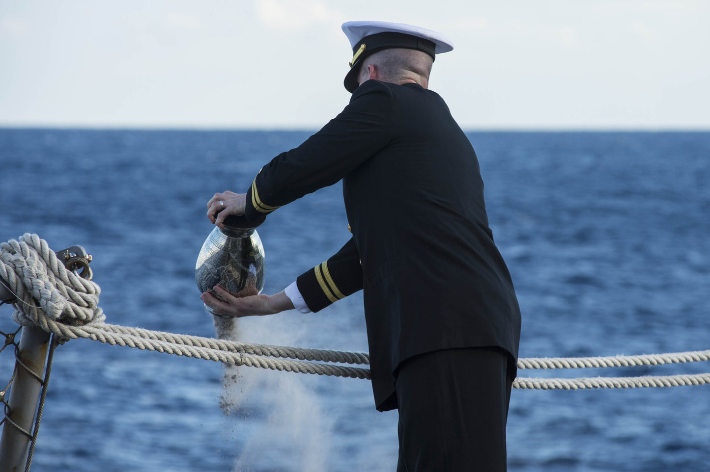 Scattering of Ashes at Sea