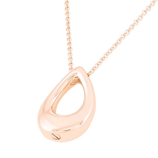 Hollow Teardrop Cremation Urn Necklace