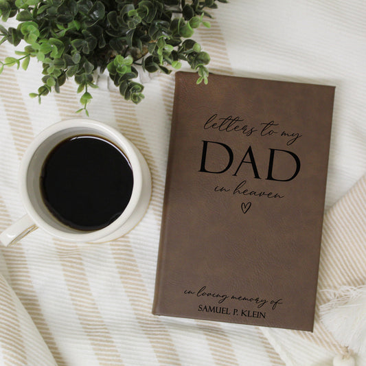Letters to My Dad in Heaven Grief Journal | Brown