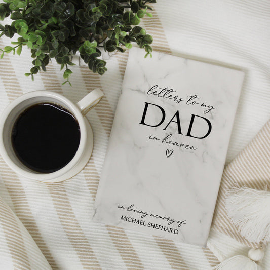 Letters to My Dad in Heaven Grief Journal | White