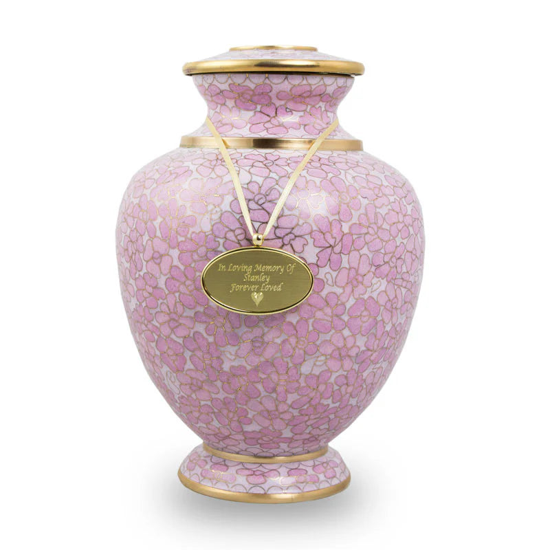 Pink Petal Cremation Urn | Adult Ashes | Engravable