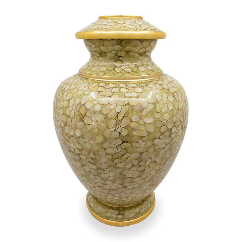 Floral Cloisonne Cremation Urn | Adult Ashes | Engravable