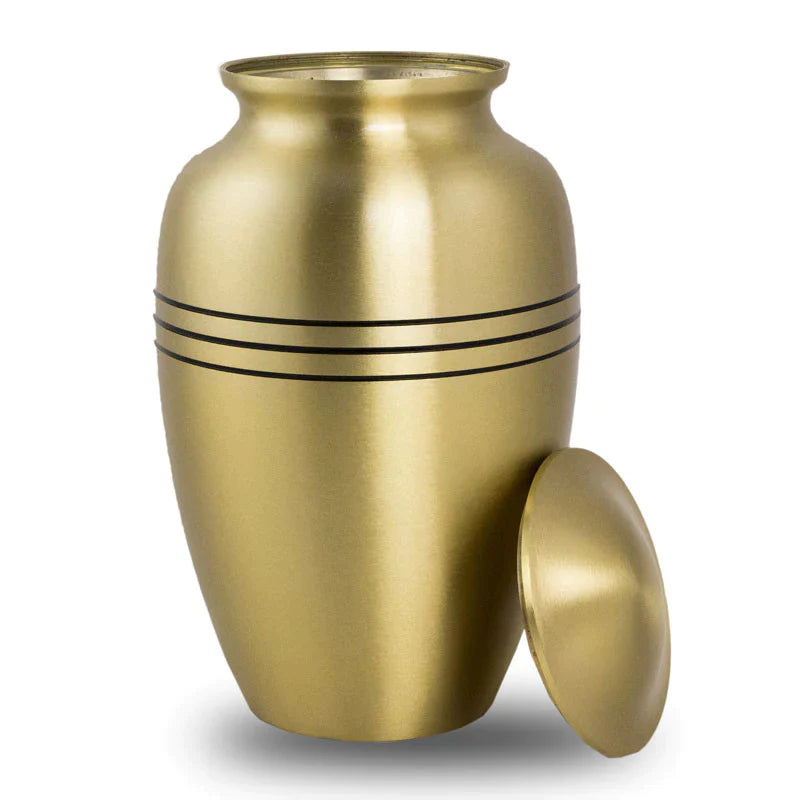 Gold Banded Cremation Urn
