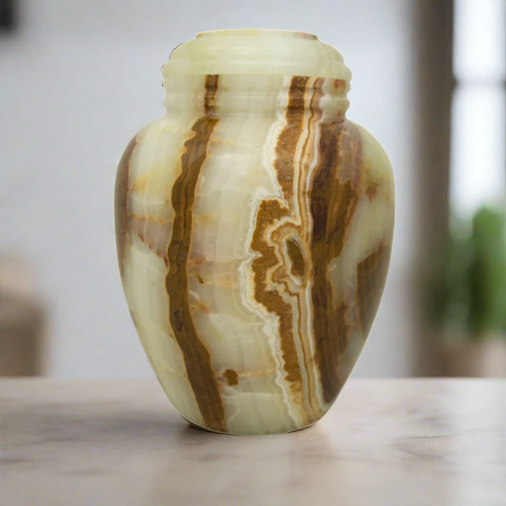 Saturn Marble Cremation Urn | Adult Ashes | Engravable