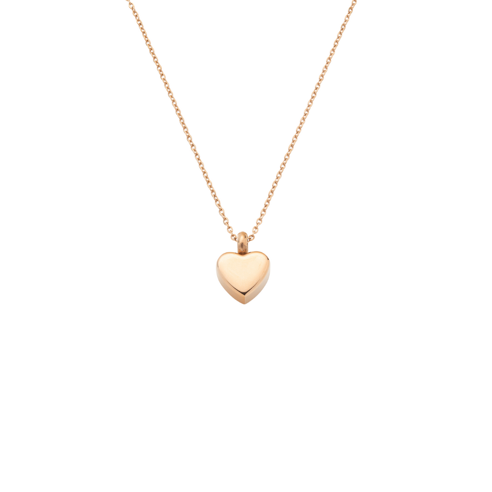 Rose Gold Memorial Cremation Urn Necklace