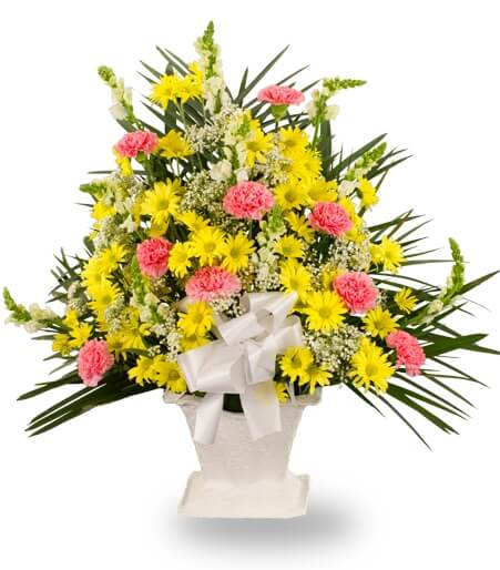 Sympathy flower basket