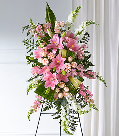 Funeral Flowers Standing Spray | Personalize