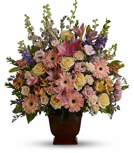 Sympathy flower basket
