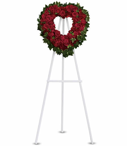 heart-shaped funeral arrangements