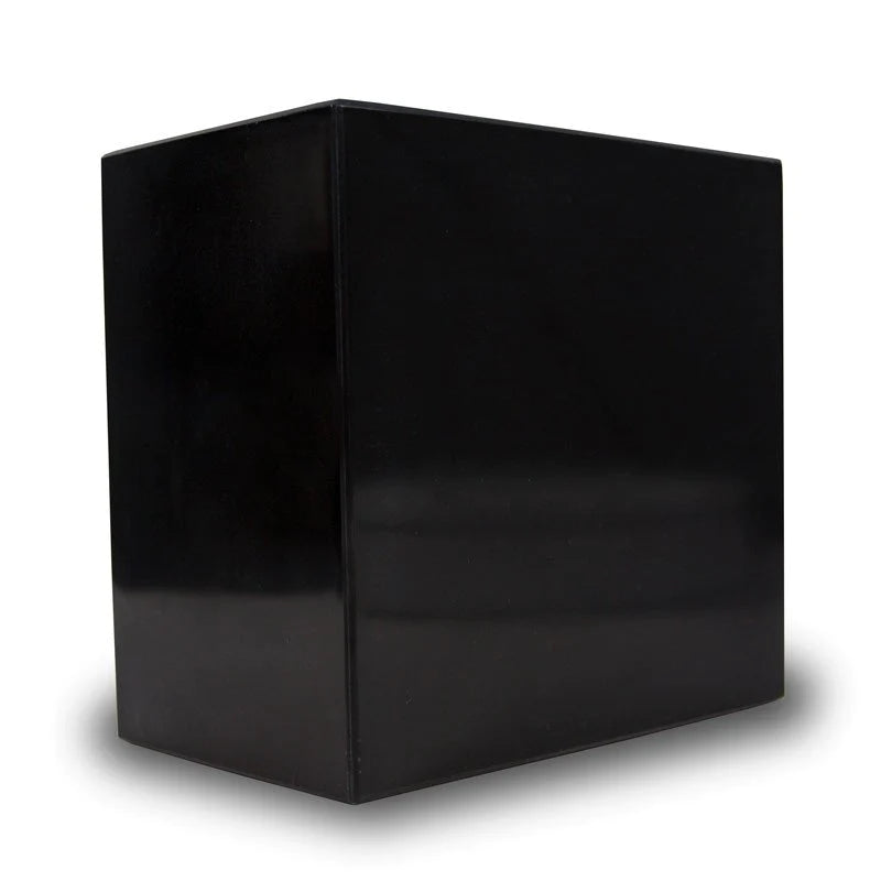 Tall Black Marble Box Cremation Urn | Adult Ashes | Engravabe