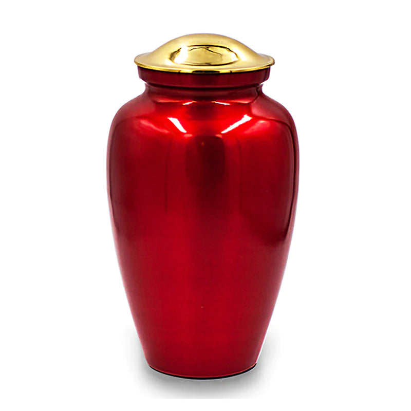 Crimson Serenity Classic Cremation Urn