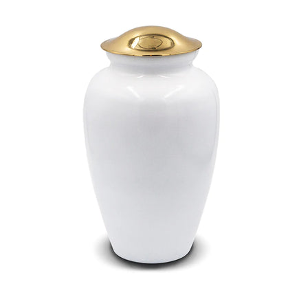 White Serenity Classic Cremation Urn 